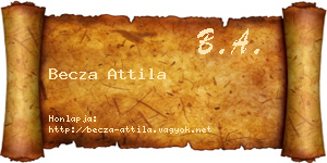 Becza Attila névjegykártya